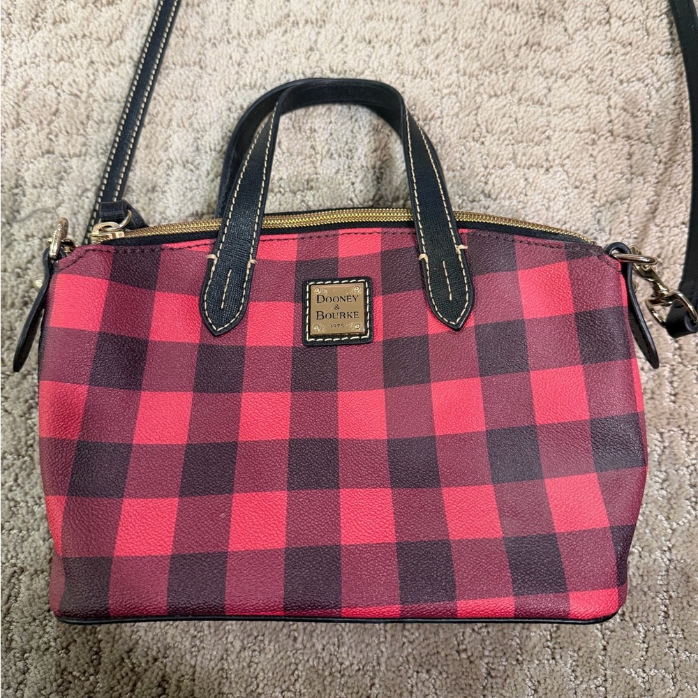Dooney & Bourke Red and Black Plaid Bag